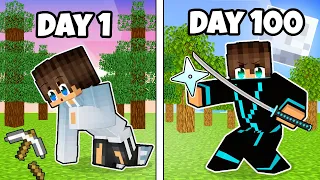 100 DAYS As The Lightning Ninja In Minecraft
