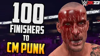 100 Finishers to CM PUNK in WWE 2K23 !!!!