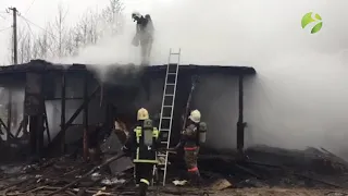 В Ноябрьске дотла выгорел дом. Пострадавших нет