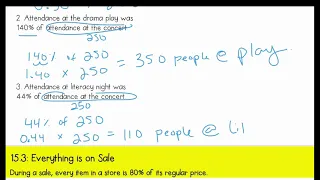 Math6: Unit 3 Lesson 15 Finding This Percent of That