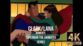 Superman: The Animated Series - Clark X Lana Moments | 4K | Remastered