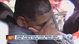 James Robertson, Detroit man with 21-mile walk to work gets car