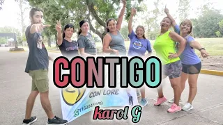 CONTIGO - KAROL G - Coreo Zumba💃🏼- Lorena Acevedo