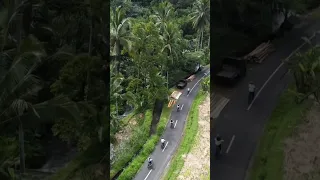 Ubud Bali Cycling...drone aerial view #drone #bike #mtb #polygon #shorts