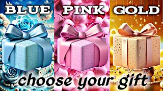 choose your gift new🎁🥰🤑#Blue,#pink,#gold #quiztime #quiz gift box challenge #gift #chooseyourgift