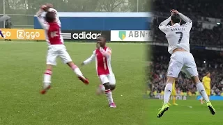 Young Real Madrid Fan Imitating Cristiano Ronaldo Goal Celebration