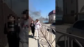 В Ставрополе на улице Репина горит магазин