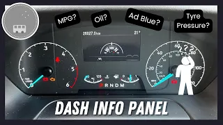 Ford Transit Custom Nugget Camper Van | Dashboard Information Display