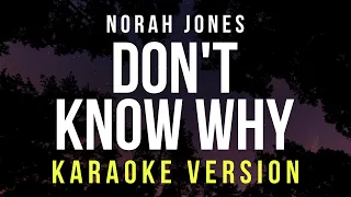 Don't Know Why (Karaoke Acoustic) - Norah Jones (HQ Audio)