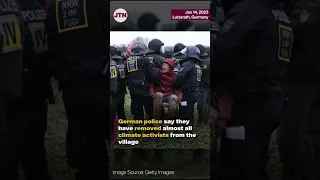 Climate activist Greta Thunberg protests against coal mine expansion in German village #shorts