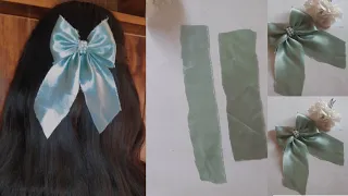 NO sew bow with long tails || cute hair accessories frome West cloth ||@PoojaBardwa