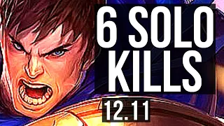 GAREN vs OLAF (TOP) | 12/0/2, 3.0M mastery, Rank 7 Garen, Legendary | KR Grandmaster | 12.11