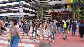 4K 🇹🇭 Walking Bustling Downtown Bangkok | Asok Montri Rd (One of Busiest Streets)