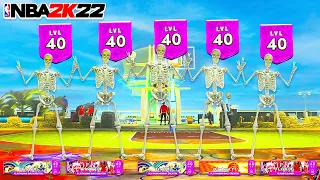 THIS IS WHAT HAPPENS WHEN 5 SKELETON MASCOTS TAKEOVER THE PARK ON NBA 2K22...(RONNIE 2K BANNED US)