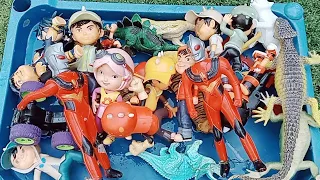 membersihkan mainan boboiboy halilintar gempa topan air ice, api Feng Yaya