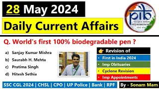 Daily Current Affairs 2024 | 28 May 2024 Current Affairs | Current Affairs Today 2024