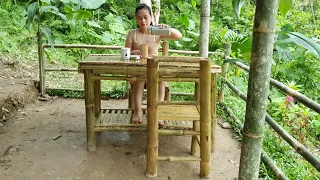 How To Making Bamboo Furniture And House Porch Design | Lý Thị Ca - Ep.70