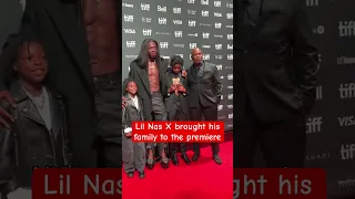 Lil Nas X brought his family to the premiere #lilnasx #shorts