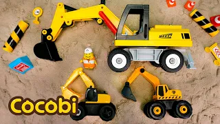 Lagu Berangkat Ekskavator! dan Lainnya | Alat Berat Truk Jungkit | Car Songs for Kids | Cocobi