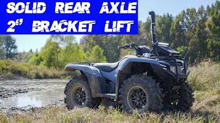 How to Install 2" Bracket lift for Honda Rancher and Foreman Solid Rear Axle