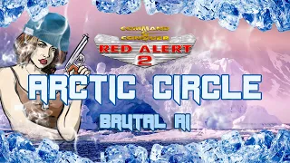 Red Alert 2 | Arctic Circle On CNCNET | Brutal AI 7 vs 1