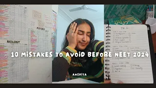 10 Mistakes to Avoid to crack NEET 2024 my opinion (ep -2 NEET Prep) #neet2024 #neet #neetmotivation