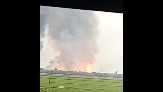 Крым - Детонация склада в Джанкое. Прилет, взрыв, попадание в склад боеприпасов