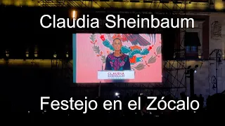 Claudia Sheinbaum, así se vivió el festejo en el Zocalo de La ciudad de México