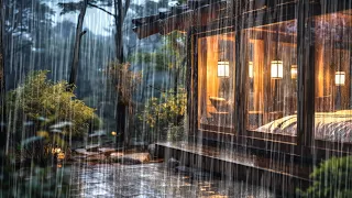 Rain on the cozy house in the forest make you sleep instantly | Soothing sound, Reduce Stress