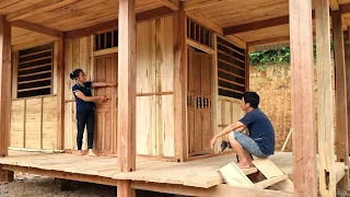 The process of installing bedrooms and living rooms for wooden houses | Dang Thi Mui