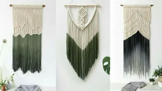 Most stylish macrame wall hanging designs // fiber art wall hanging // dip dyed tapestry wall decor