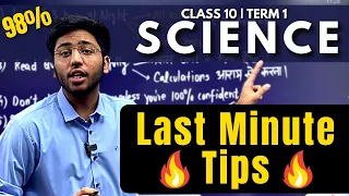 LAST MINUTE TIPS For Science🔥| Phodd Kar Aana | CBSE Class 10 Term 1  | Shobhit Nirwan