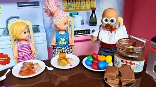 I EAT ONLY SWEETS FOR 24 HOURS, Katya and Max are a funny family Funny dolls cartoons Darinelka
