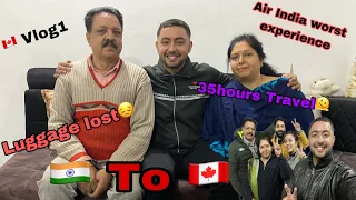 INDIA🇮🇳 TO CANADA🇨🇦||Vlog Series||AirIndia worst experience. #canada #vlog #india #international