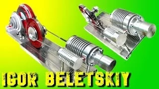 ДВИГАТЕЛЬ СТИРЛИНГА С ГЕНЕРАТОРОМ ЭЛЕКТРИЧЕСТВА, STIRLING ENGINE GENERATOR ( ИГОРЬ БЕЛЕЦКИЙ )