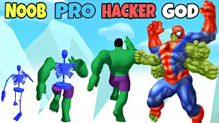 NOOB vs PRO vs HACKER vs GOD in SuperHero Pick 3D (Big Update)