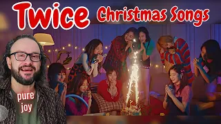 TWICE Christmas songs reaction - Doughnut - Merry and Happy - Best thing I ever did