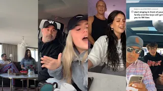 Singing in front of my Dad(family )🤯(real reactions ) 100% tiktok
