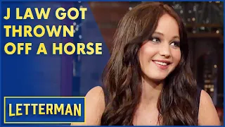 Jennifer Lawrence on X-Men, Hunger Games, & Being Thrown Off of Wild Horses | Letterman