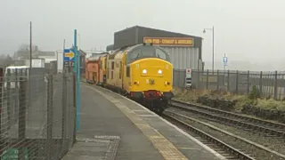 Network Rail 97304 and DR73924 On Cambrian Coast at Abererch and Pwllheli 7/2/2022