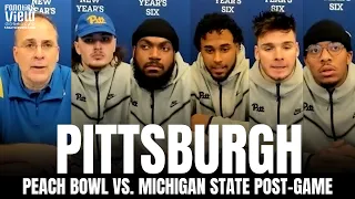 Pat Narduzzi & Pittsburgh Players React to Panthers Peach Bowl Loss vs. Michigan State | Post-Game