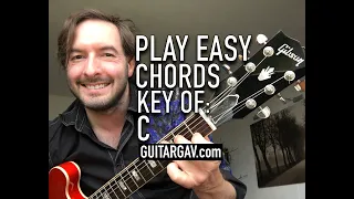 Easy chords in the key of C played on a Gibson ES-335