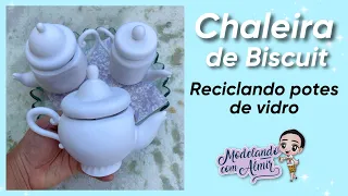 Bule de Biscuit 🫖 | Reciclando potes de vidro @AlmirNascimento