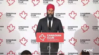 Jagmeet Singh addresses the Canadian Club in Toronto