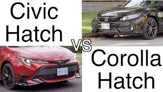 Honda Civic VS Toyota Corolla Hatchback comparison