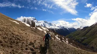 ENDURO sur L'aiguillon, La Grave, La Meije VTT le 8 Mai 2021