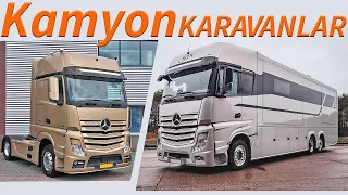 Kamyon KARAVANLARI gezdim !! | KARAVAN İÇ MEKAN TURU |  MERCEDES ACTROS KAMYONDAN DEV Karavan Yapımı