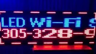 LED Sign Full Color Wireless Connection Phone App Wi-Fi LED Sign 305-328-9557