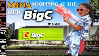 Shopping at the NEW Big C in Laos for Pii Mai Shirts with Mina