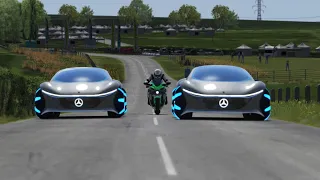 Kawasaki Ninja H2 SX vs Mercedes-Benz Vision AVTR at Tandragee 100